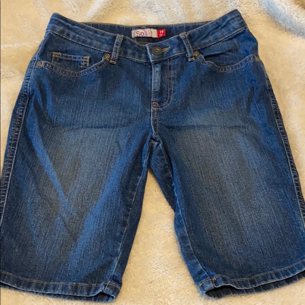 Girls jean shorts size, size 14
